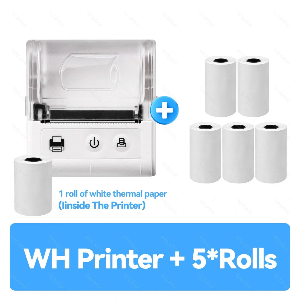 58MM Mini Pocket Thermal Receipt Printer Mobile Portable Ticket Bill Wireless Bluetooth USB Thermal POS Printer PC Android IOS