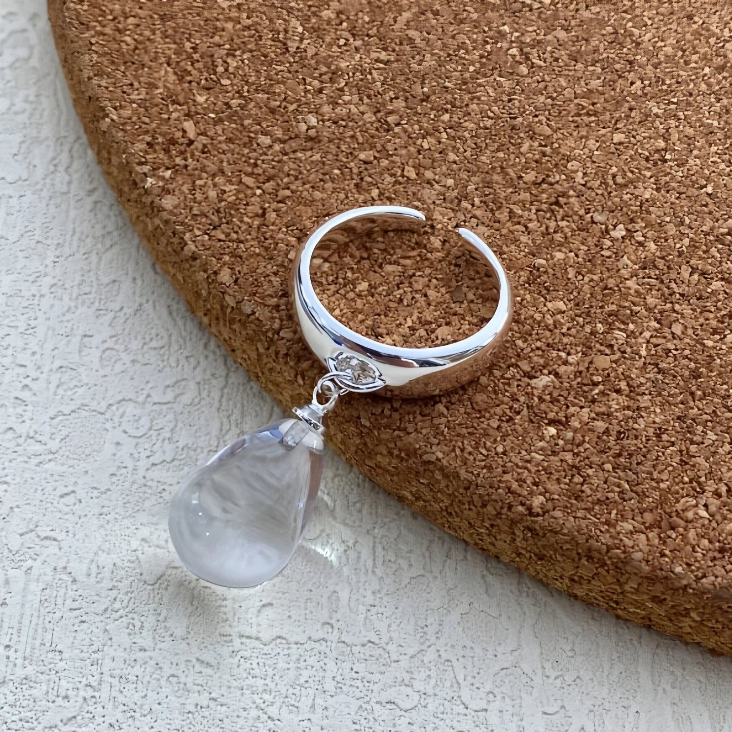 PANJBJ 925 Sterling Silver Thick Double Layer Ring for Women Girl Gift Minimalism Neutral Opening Wide Jewelry Dropshipping
