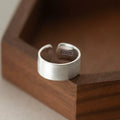 PANJBJ 925 Sterling Silver Thick Double Layer Ring for Women Girl Gift Minimalism Neutral Opening Wide Jewelry Dropshipping