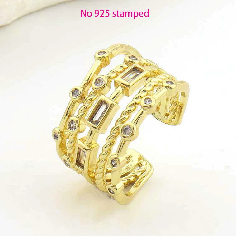 PANJBJ 925 Sterling Silver Thick Double Layer Ring for Women Girl Gift Minimalism Neutral Opening Wide Jewelry Dropshipping
